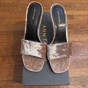 Ann Taylor Velvet Mule Size 7 Blush Taupe